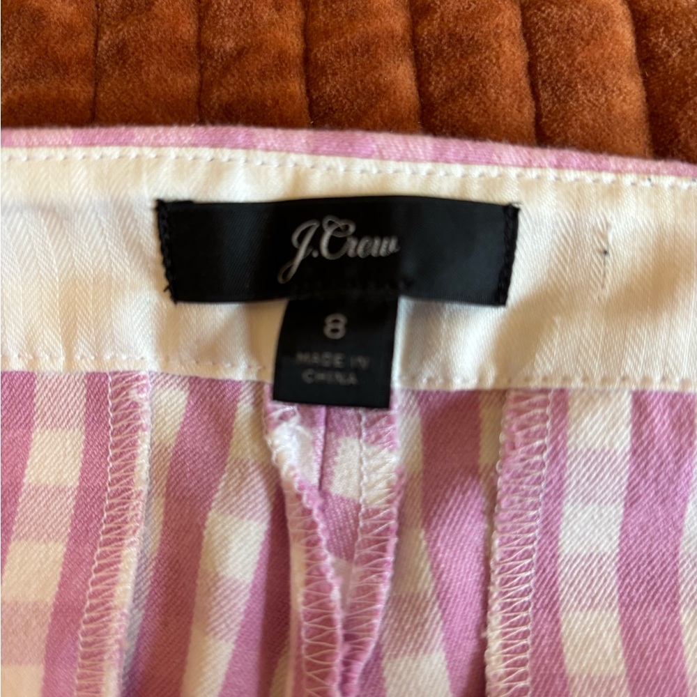 J. Crew Light lilac/ pink Gingham pants